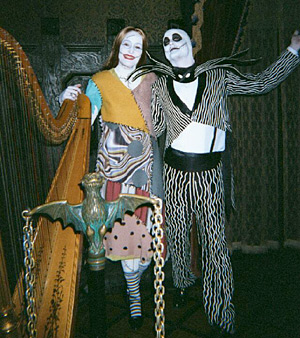 Jack and Sally at the Haunted Mansion Dinner Event, 10-25-2000