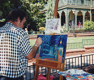Eric Robison paints the Haunted Mansion