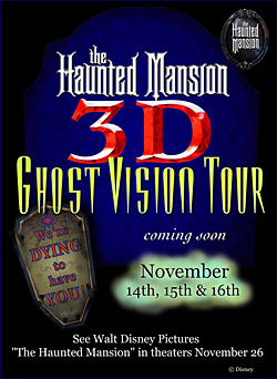 Haunted Mansion Ghost Vision Tour Poster