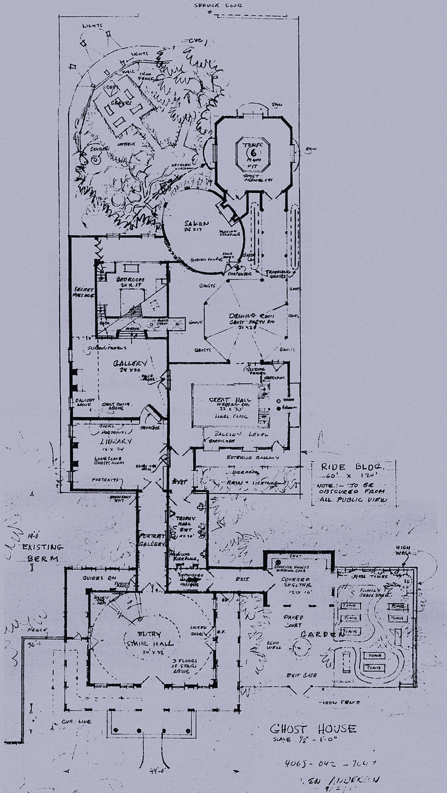 Ken Anderson's Proposed Haunted House Layout.