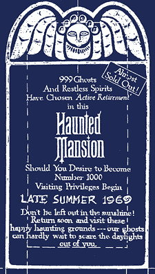 Haunted Mansion Coming Soon sign