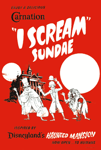 Disneyland's I Scream Sundae poster.