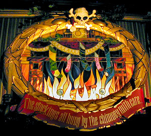 Haunted Mansion Holiday stained glass window