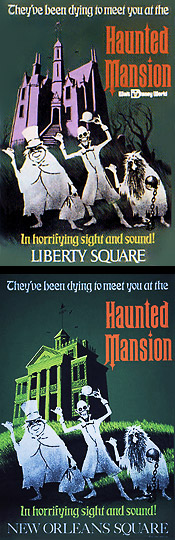 Disney's Haunted Mansion attraction posters.